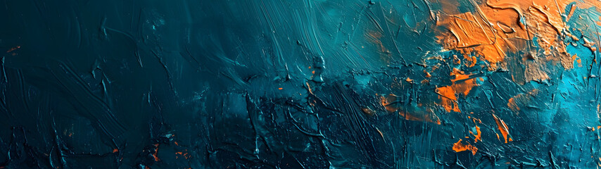 Abstract Painting, Blue and Orange Colors, Captivating Modern Artwork