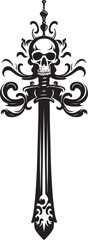 Fototapeta na wymiar Dapper Deckhand Elegant Pirate Sword Emblem Opulent Plunder Fancy Cutlass Logo Design