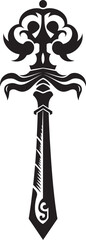 Fototapeta na wymiar Seafaring Splendor Intricate Cutlass Emblem Corsair Couture Fancy Pirate Sword Icon Design