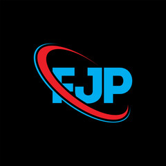 FJP logo. FJP letter. FJP letter logo design. Initials FJP logo linked with circle and uppercase monogram logo. FJP typography for technology, business and real estate brand.