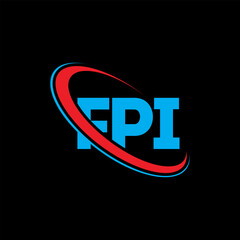 FPI logo. FPI letter. FPI letter logo design. Initials FPI logo linked with circle and uppercase monogram logo. FPI typography for technology, business and real estate brand.