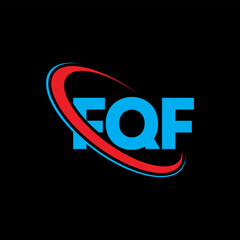 FQF logo. FQF letter. FQF letter logo design. Initials FQF logo linked with circle and uppercase monogram logo. FQF typography for technology, business and real estate brand.