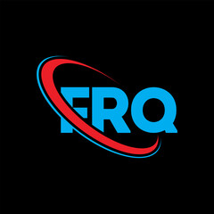 FRQ logo. FRQ letter. FRQ letter logo design. Initials FRQ logo linked with circle and uppercase monogram logo. FRQ typography for technology, business and real estate brand.