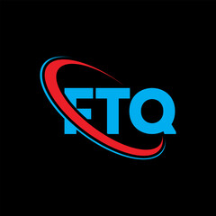 FTQ logo. FTQ letter. FTQ letter logo design. Initials FTQ logo linked with circle and uppercase monogram logo. FTQ typography for technology, business and real estate brand.