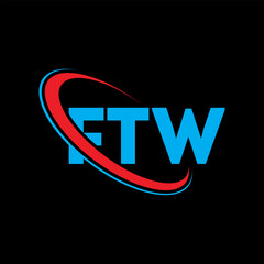 FTW logo. FTW letter. FTW letter logo design. Initials FTW logo linked with circle and uppercase monogram logo. FTW typography for technology, business and real estate brand.