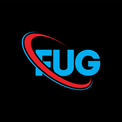 FUG logo. FUG letter. FUG letter logo design. Initials FUG logo linked with circle and uppercase monogram logo. FUG typography for technology, business and real estate brand.