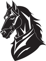 Wild West Whinny Galloping Horse Mascot Steed Sovereignty Elegant Horse Logo Design