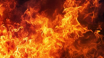 Close Up of Intense Flames