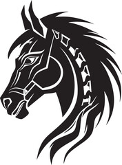 Thundering Thunderbolt Crowned Horse Vector Emblem Pegasus Parade Elegant Horse Logo Design