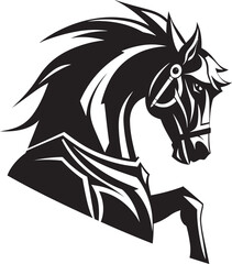 Pegasus Parade Elegant Horse Logo Design Noble Nicker Spirited Horse Vector Icon