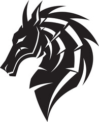 Wild West Whinny Charging Horse Mascot Steed Sovereignty Regal Horse Emblem Design