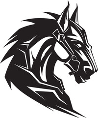 Swift Serenity Racing Horse Emblem Design Stallion Sovereignty Vector Logo of Proud Horse