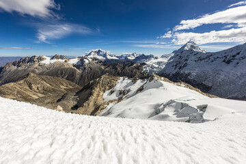 view from the summit of the mountain in peru