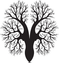 RespiraRoots Human Lungs Tree Emblem Oxygen Oasis Vector Logo of Branching Lungs