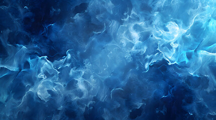 Blue and White Background With Dense Smoke - Dynamic and Surreal Atmosphere - obrazy, fototapety, plakaty