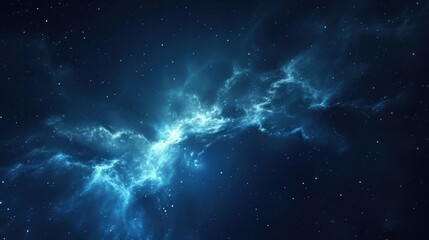 Blue and Black Background With Stars and Clouds