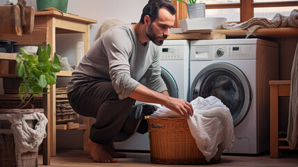 man in the laundry