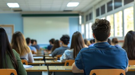Classroom of Students at Desks