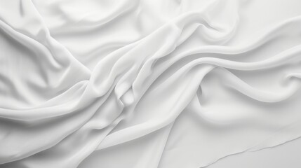 Close-Up of White Sheet on Bed - obrazy, fototapety, plakaty