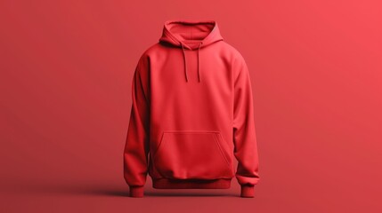 Red Hoodie on Red Background