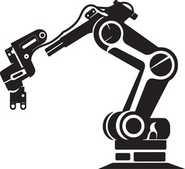 Automated Artistry Hand Vector Logo Design RoboCraft Precision Vector Icon of Mechanized Mastery