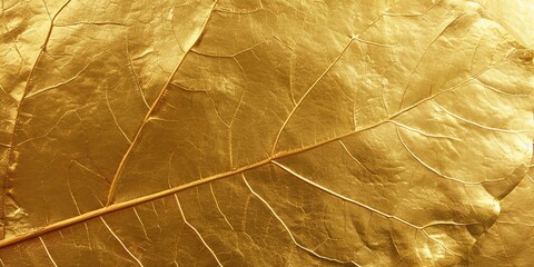 Close up of a leaf, golden brown in autumn, background