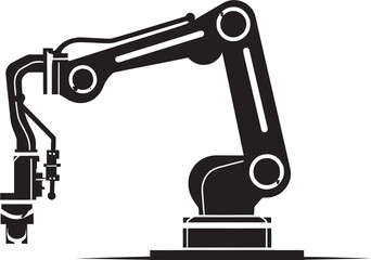 Cybernetic Craftsmanship Vector Icon of Robotic Arm RoboCraft Precision Precision Robotics Logo