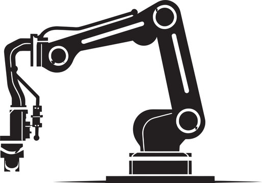 Cybernetic Craftsmanship Vector Icon of Robotic Arm RoboCraft Precision Precision Robotics Logo