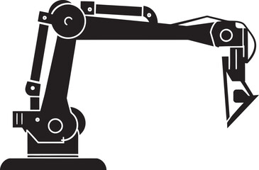 TechnoTactile Innovations Industrial Hand Logo Design Precision Robotics Robotic Arm Vector Icon