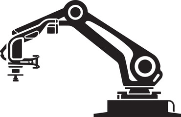 Industrial Innovation Nexus Precision Robotics Vector Icon Cybernetic Craftsmanship Hand Vector Design