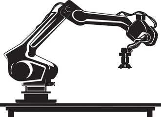 Automated Artistry Industrial Arm Emblem Design TechnoTactile Innovations Robotic Hand Logo