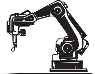 Digital Dexterity Industrial Arm Icon TechnoTactile Innovations Vector Emblem of Robotic Hand