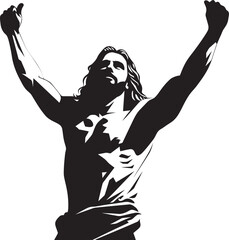 Redeemers Fitness Muscular Jesus Icon Design Celestial Physique Muscular Jesus Emblem