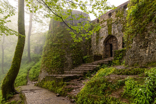 Iran, Gilan province. Rudkhan Castle, mountain medieval fortress built in the 12th century AD, rebuilt in 1096 for use by the Order of Assassins