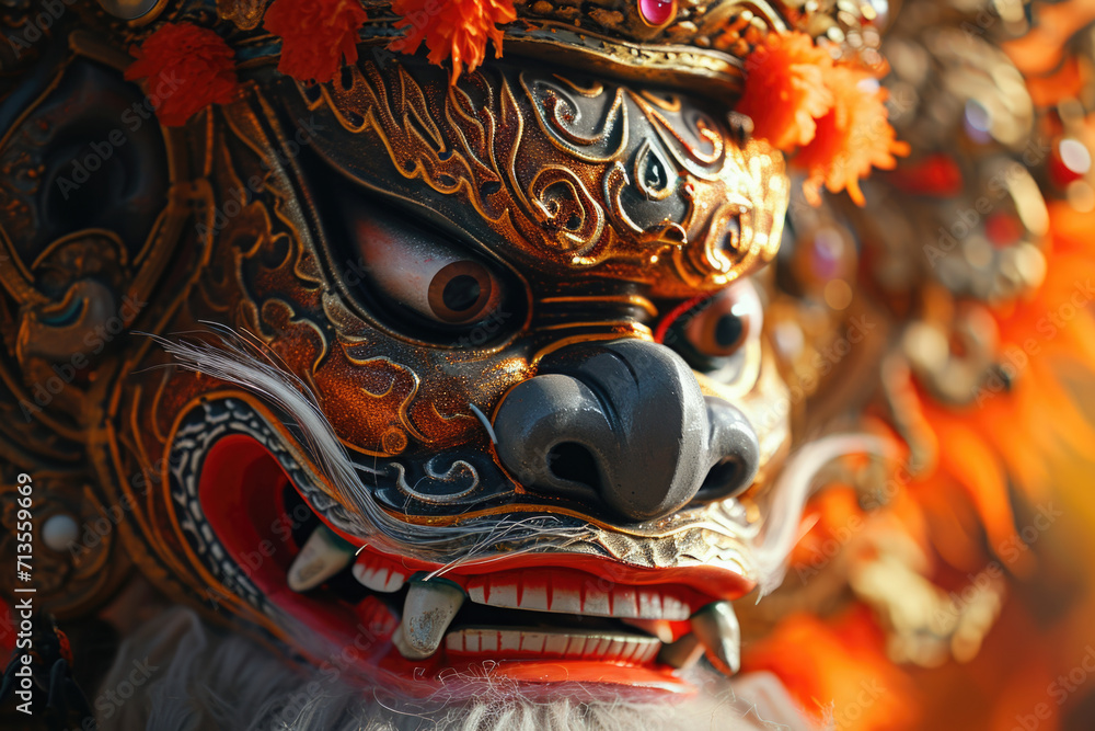 Poster a close-up shot of a mask on a person's face. suitable for various uses