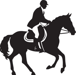Horsepower Harmony Jockey Riding Horse Icon Design Victory Velocity Visions Equestrian Emblem