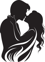 Enchanted Moments Vector Kiss Emblem Infinite Love Affair Loving Duo Logo Design