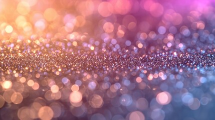 Holographic Luminous Pink and Blue Sparkle bokeh Glittering background