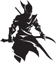 Crimson Lance Vector Design of Lancer Soldier Mascot Stealth Striker Lancer Soldier Mascot Icon