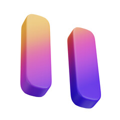 3D gradient pills, vibrant colors, smooth edges, floating, minimalist design, white background, futuristic style, high gloss finish, seamless blending colors, soft lighting.
