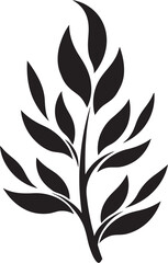 Radiant Greens Leaf Silhouette Logo in Elegant Design Verdant Visions Silhouetted Leaf Emblem in Vector