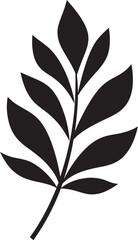 Whispering Canopy Silhouetted Leaf Icon Design Tranquil Oasis Leaf Silhouette Logo in Vector