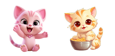 cut cartoon kitten cat png