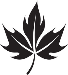 Obraz premium Zen Zephyr Nature Inspired Icon of Leaf Silhouette Wilderness Whisper Leaf Silhouette Logo in Vector