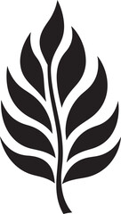Renewed Resonance Leaf Silhouette Logo Design Symbiotic Splendor Vector Icon of Leaf Silhouette