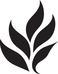 Ethereal Botany Leaf Silhouette Vector Icon Design Natures Embrace Leaf Silhouette Vector Icon