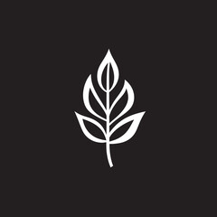 Fototapeta na wymiar Natures Embrace Leaf Silhouette Vector Icon Botanical Bliss Elegant Logo Design with Leaf Silhouette