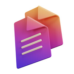 a close up of two folders with a red envelope on top, red and orange colored, red realistic 3 d render