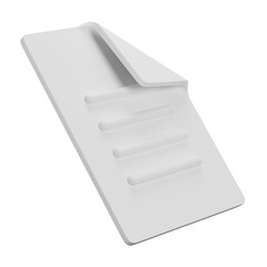 a close up of a folder on a white background, 3 d icon for mobile game, red realistic 3 d render, red and orange colored, corporate phone app icon, depicted as a 3 d render