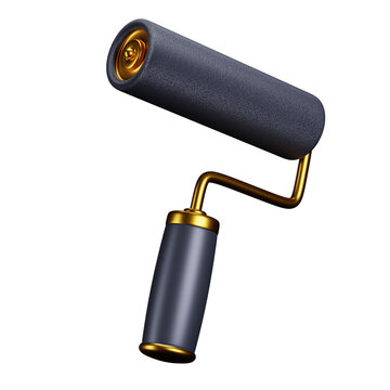 a colorful paint roller on a white background, 3 d render of jerma 9 8 5, colorful picture, high quality product photo, multi colored, rainbow colored